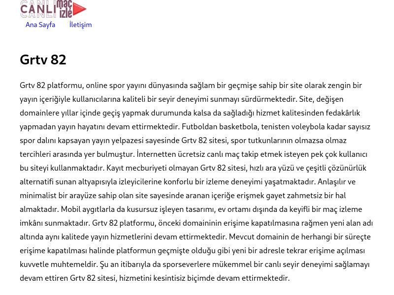 Grtv 82 Giriş Bilgileri - Ekran Görüntüsü