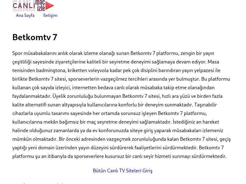 Betkomtv 7 Güncel Giriş Adresi - Ekran Görüntüsü