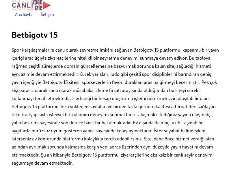 Betbigotv 15 Giriş Linki - Ekran Görüntüsü
