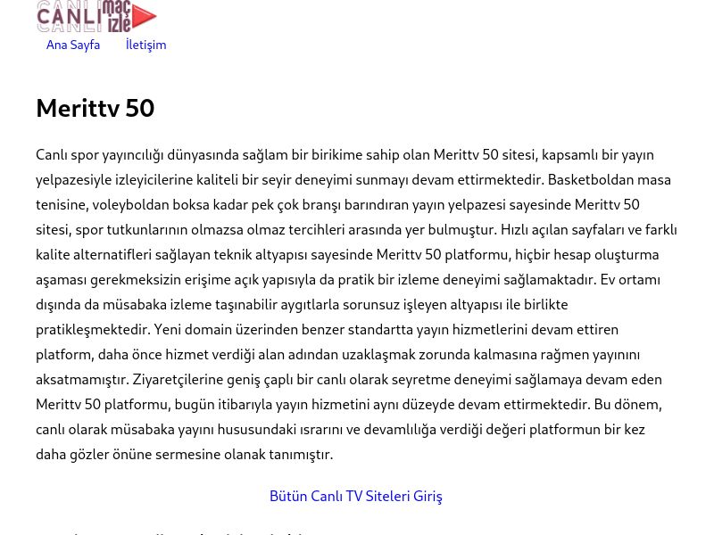 Merittv 50 Giriş Linki - Ekran Görüntüsü