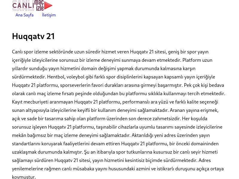 Huqqatv 21 Güncel Giriş Adresi - Ekran Görüntüsü