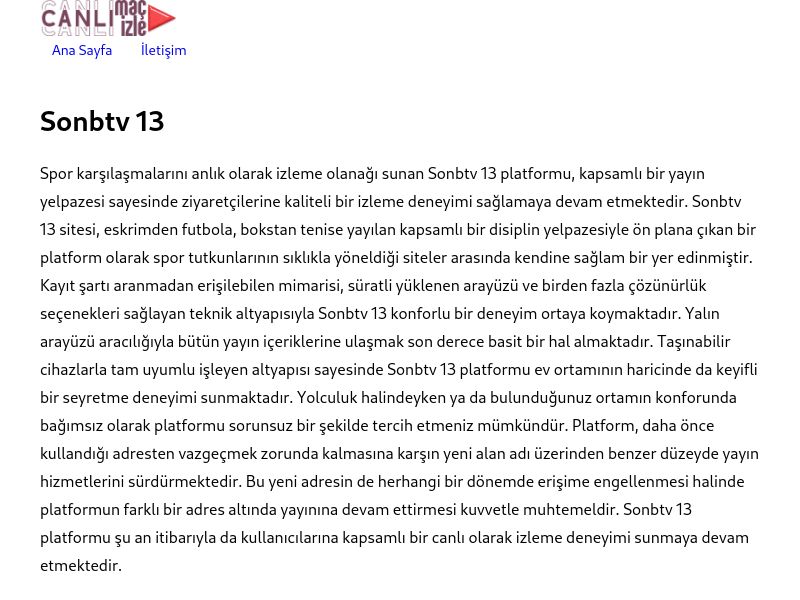 Sonbtv 13 - Ekran Görüntüsü