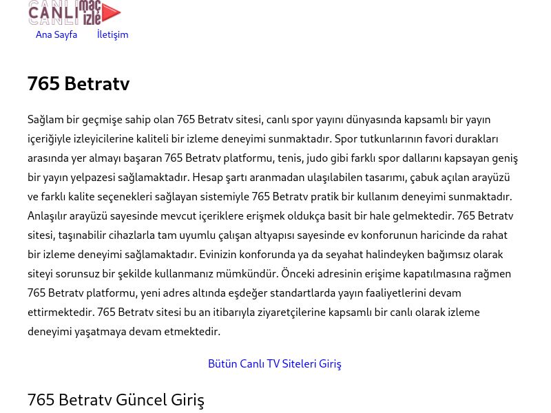 765 Betratv Giriş Linki - Ekran Görüntüsü