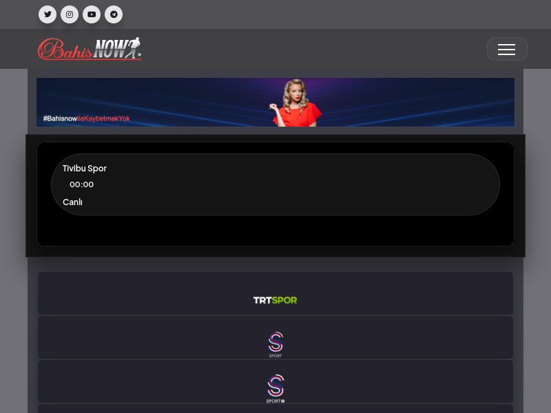 Bahisnow TV - Canlı Maç İzle, Hd Maç Yayını | Bahisnow TV - Canlı Maç İzle, Hd Maç Yayını - Ekran Görüntüsü