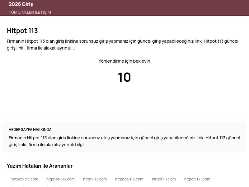Hitpot 113 - 2026 Giriş - Ekran Görüntüsü