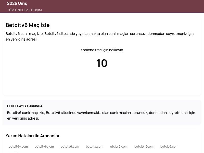 Betcitv6 Maç İzle - 2026 Giriş - Ekran Görüntüsü