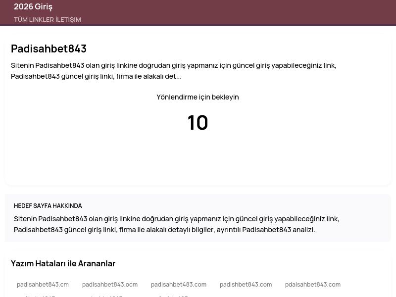 Padisahbet843 - 2026 Giriş - Ekran Görüntüsü