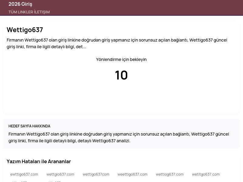 Wettigo637 - 2026 Giriş - Ekran Görüntüsü
