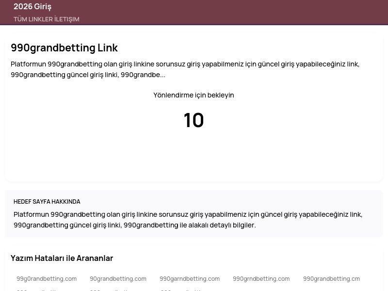 990grandbetting Link - 2026 Giriş - Ekran Görüntüsü