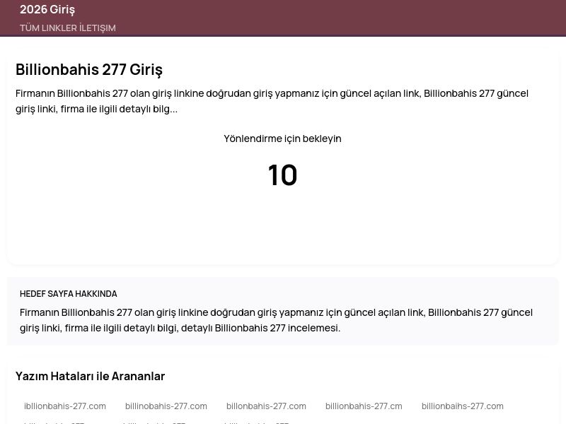 Billionbahis 277 Giriş - 2026 Giriş - Ekran Görüntüsü
