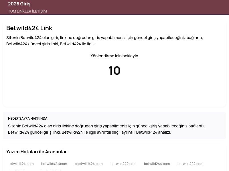 Betwild424 Link - 2026 Giriş - Ekran Görüntüsü