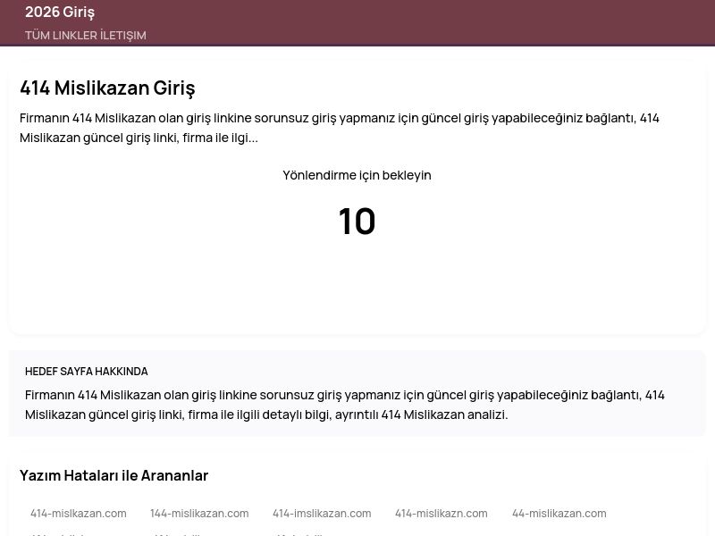 414 Mislikazan Giriş - 2026 Giriş - Ekran Görüntüsü