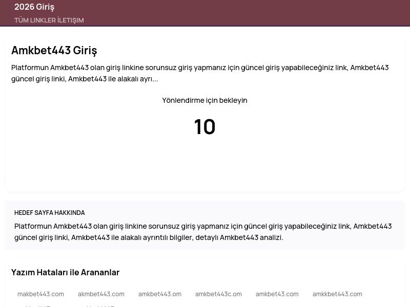 Amkbet443 Giriş - 2026 Giriş - Ekran Görüntüsü