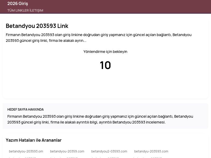 Betandyou  203593 Link - 2026 Giriş - Ekran Görüntüsü