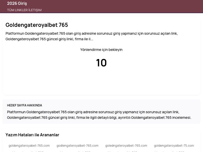 Goldengateroyalbet 765 - 2026 Giriş - Ekran Görüntüsü