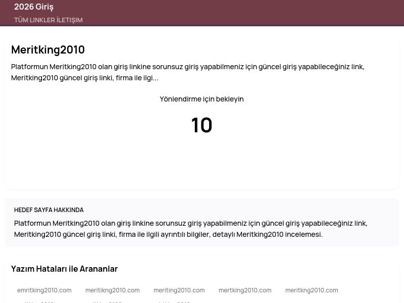 Meritking2010 - 2026 Giriş - Ekran Görüntüsü