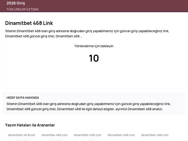 Dinamitbet 468 Link - 2026 Giriş - Ekran Görüntüsü