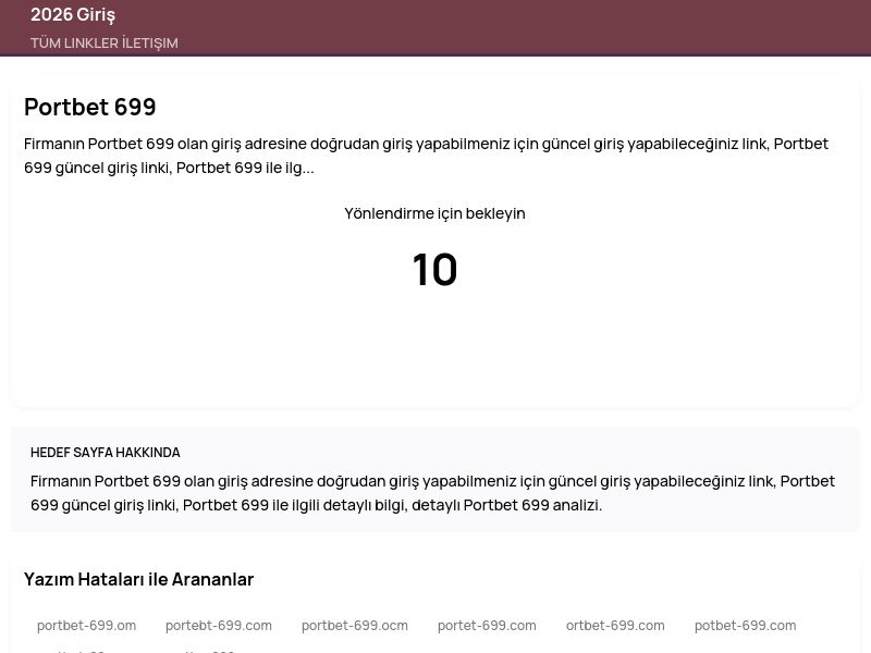 Portbet 699 - 2026 Giriş - Ekran Görüntüsü