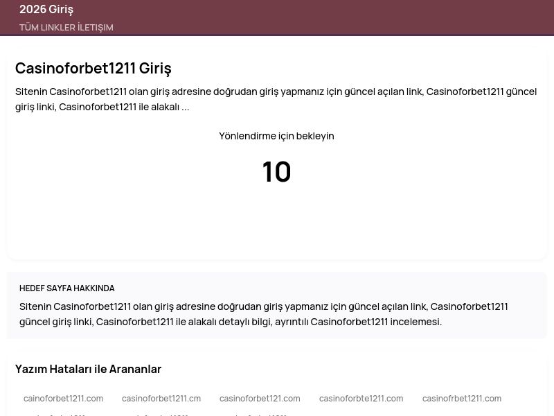 Casinoforbet1211 Giriş - 2026 Giriş - Ekran Görüntüsü