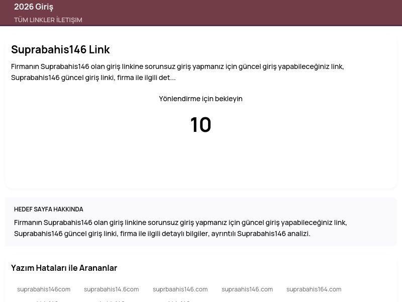 Suprabahis146 Link - 2026 Giriş - Ekran Görüntüsü
