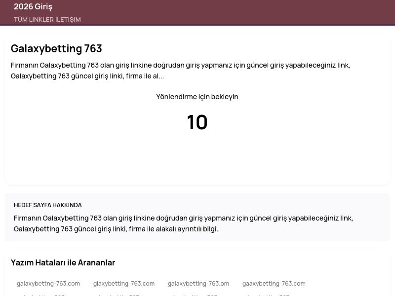 Galaxybetting 763 - 2026 Giriş - Ekran Görüntüsü
