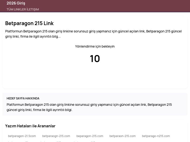 Betparagon 215 Link - 2026 Giriş - Ekran Görüntüsü