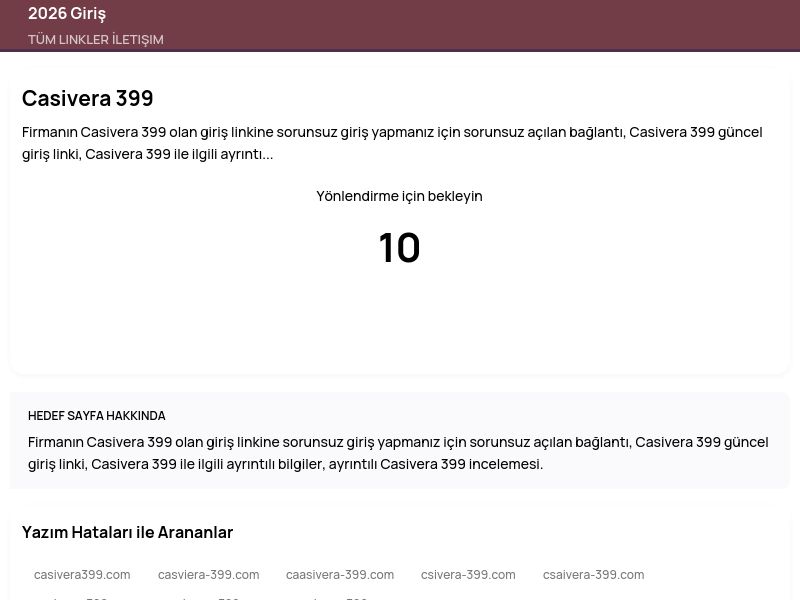 Casivera 399 - 2026 Giriş - Ekran Görüntüsü
