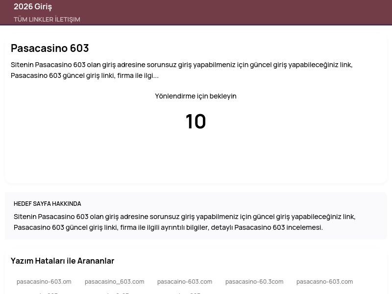 Pasacasino 603 - 2026 Giriş - Ekran Görüntüsü