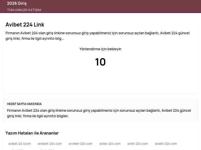 Avibet 224 Link - 2026 Giriş - Ekran Görüntüsü