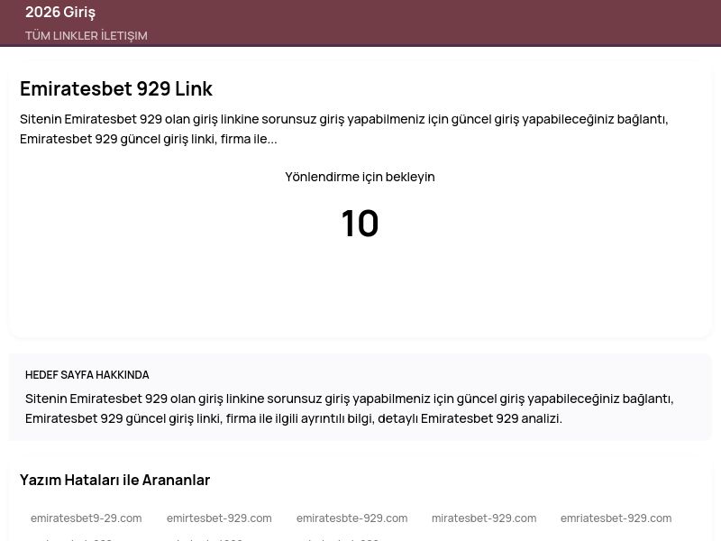 Emiratesbet 929 Link - 2026 Giriş - Ekran Görüntüsü