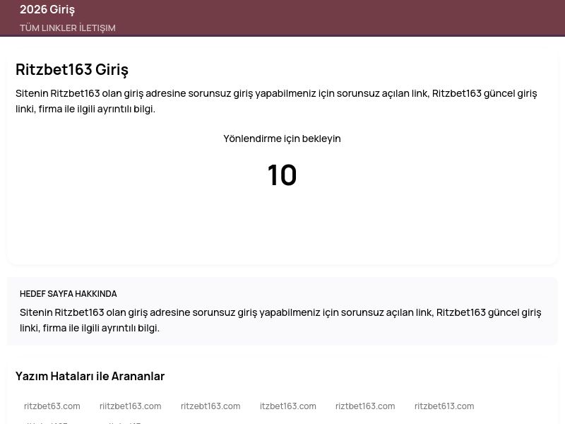 Ritzbet163 Giriş - 2026 Giriş - Ekran Görüntüsü