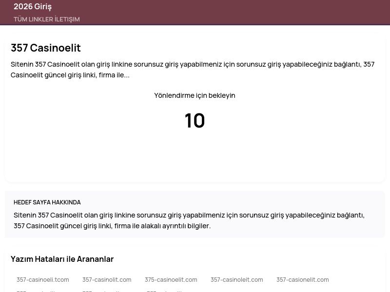 357 Casinoelit - 2026 Giriş - Ekran Görüntüsü