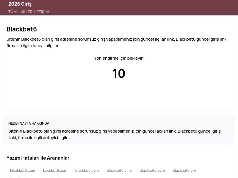 Blackbet6 - 2026 Giriş - Ekran Görüntüsü