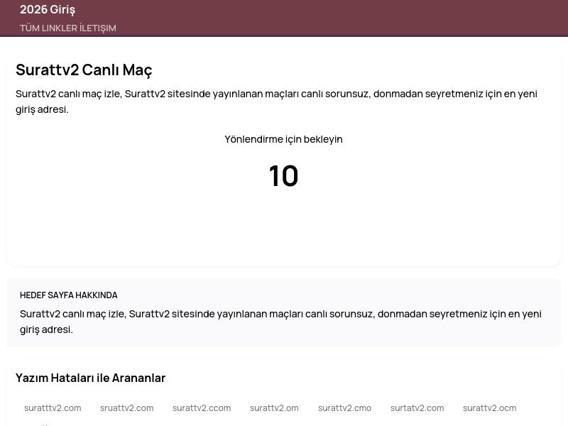 Surattv2 Canlı Maç - 2026 Giriş - Ekran Görüntüsü