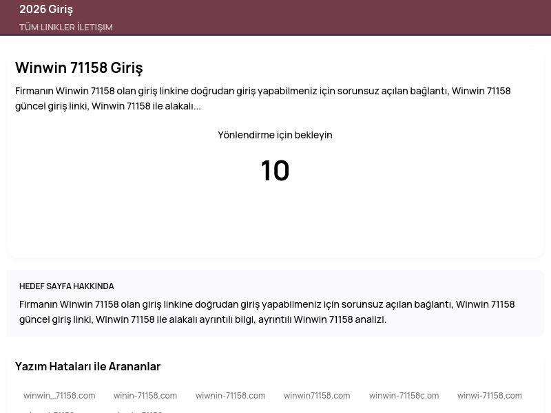 Winwin  71158 Giriş - 2026 Giriş - Ekran Görüntüsü