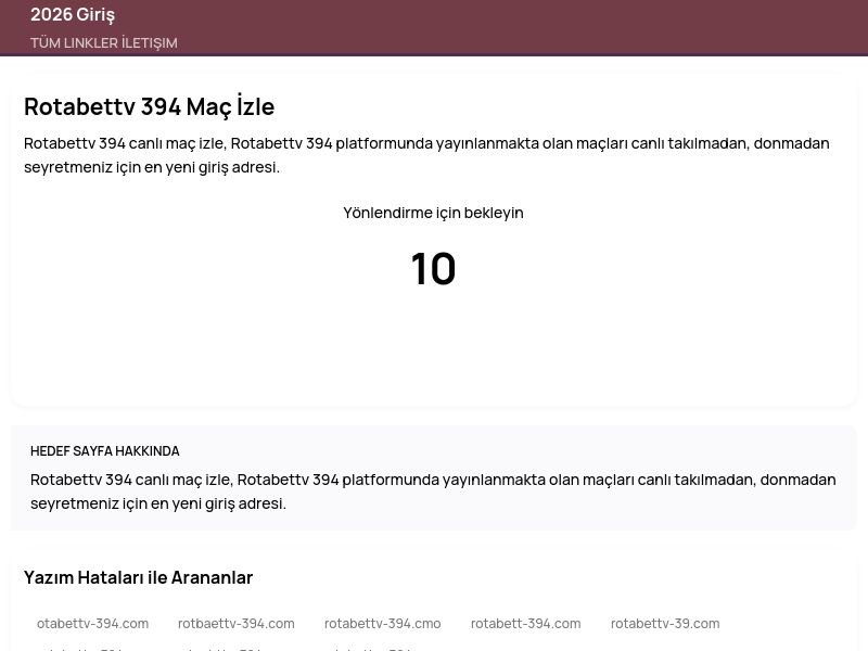 Rotabettv 394 Maç İzle - 2026 Giriş - Ekran Görüntüsü