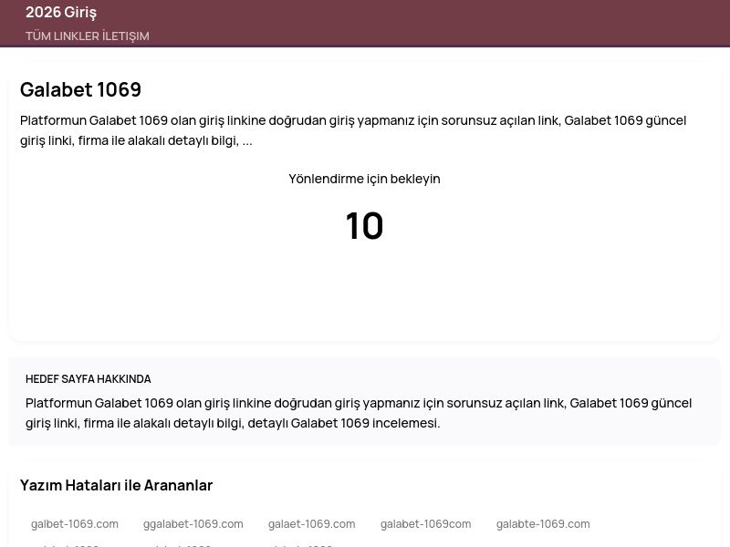 Galabet 1069 - 2026 Giriş - Ekran Görüntüsü