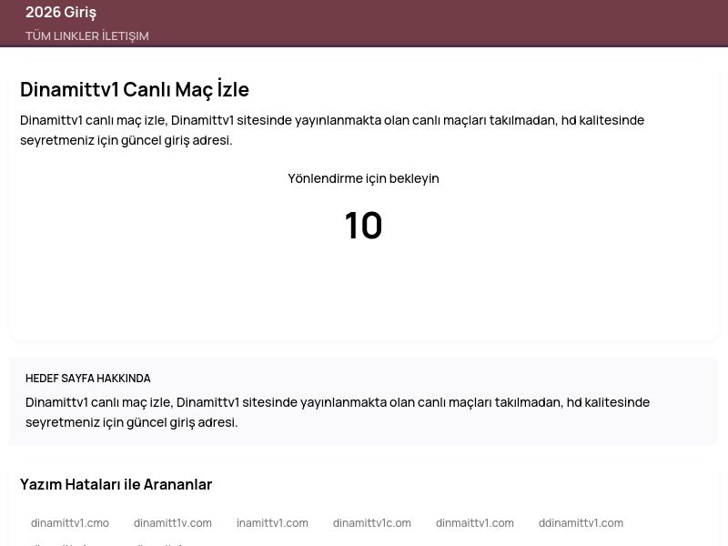 Dinamittv1 Canlı Maç İzle - 2026 Giriş - Ekran Görüntüsü