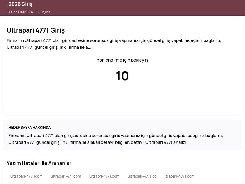 Ultrapari  4771 Giriş - 2026 Giriş - Ekran Görüntüsü