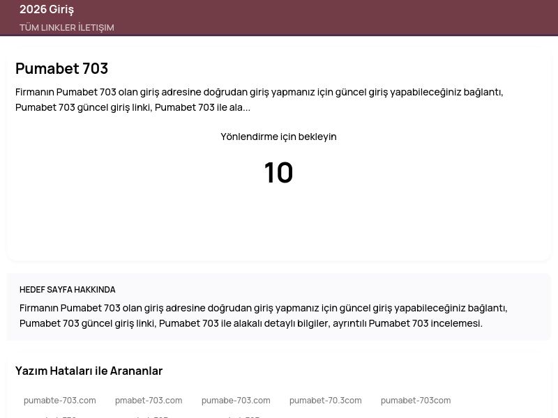 Pumabet 703 - 2026 Giriş - Ekran Görüntüsü