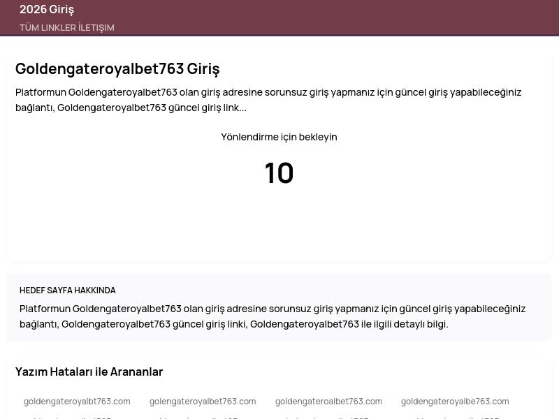 Goldengateroyalbet763 Giriş - 2026 Giriş - Ekran Görüntüsü