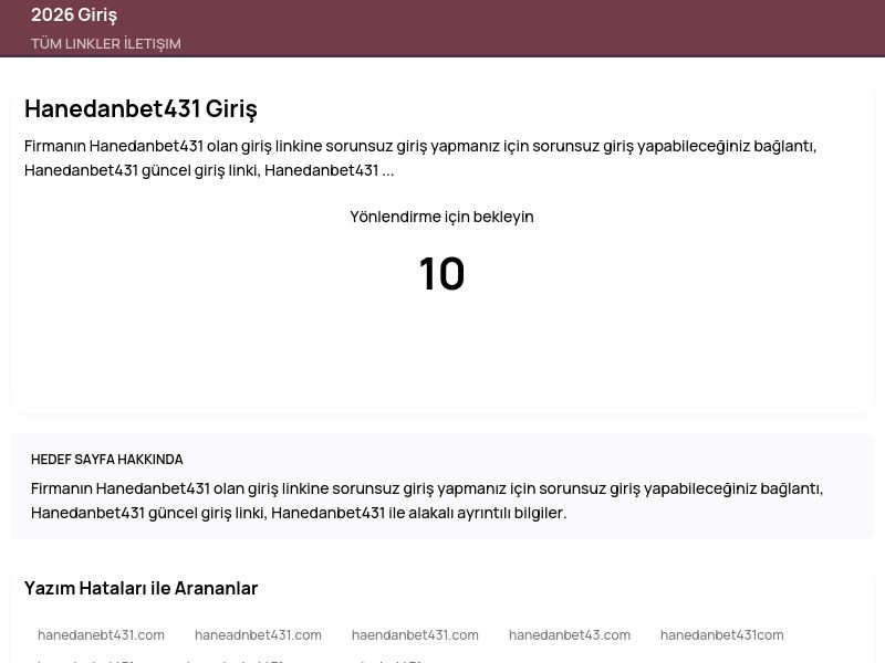 Hanedanbet431 Giriş - 2026 Giriş - Ekran Görüntüsü