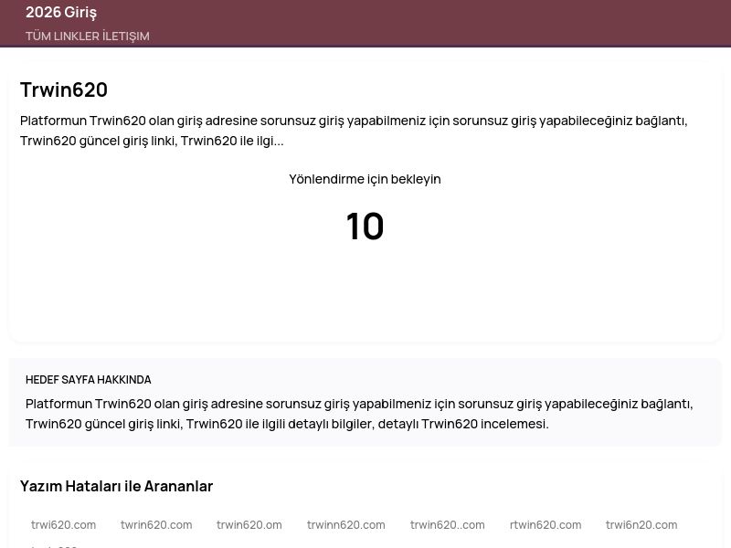 Trwin620 - 2026 Giriş - Ekran Görüntüsü