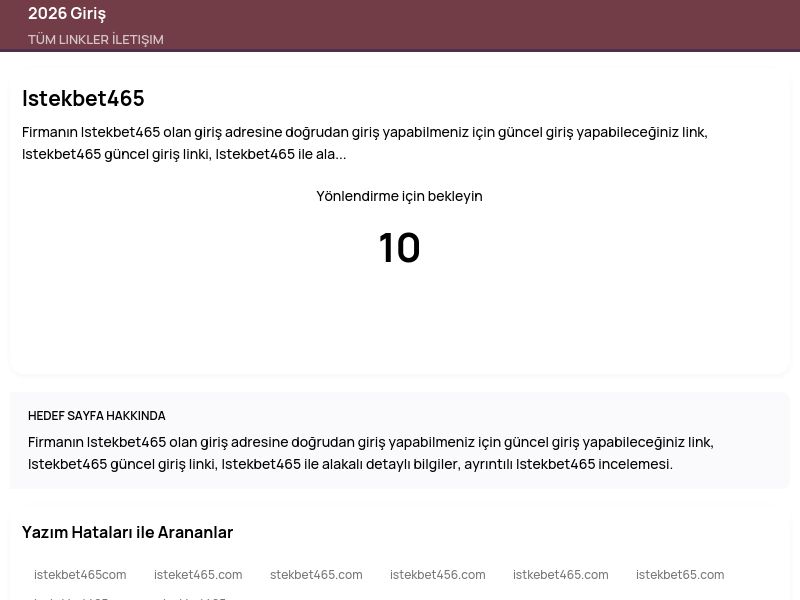 Istekbet465 - 2026 Giriş - Ekran Görüntüsü