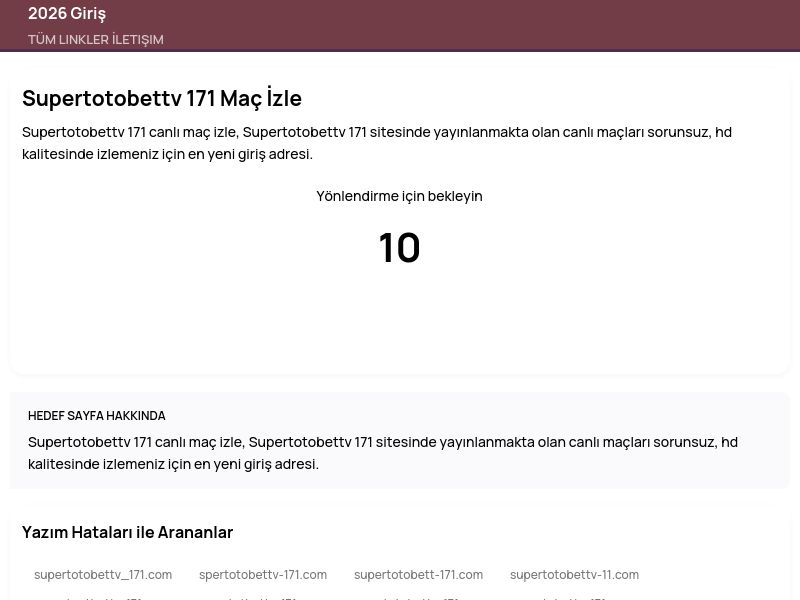 Supertotobettv 171 Maç İzle - 2026 Giriş - Ekran Görüntüsü