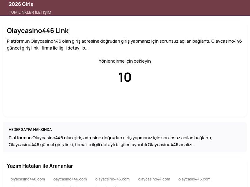 Olaycasino446 Link - 2026 Giriş - Ekran Görüntüsü