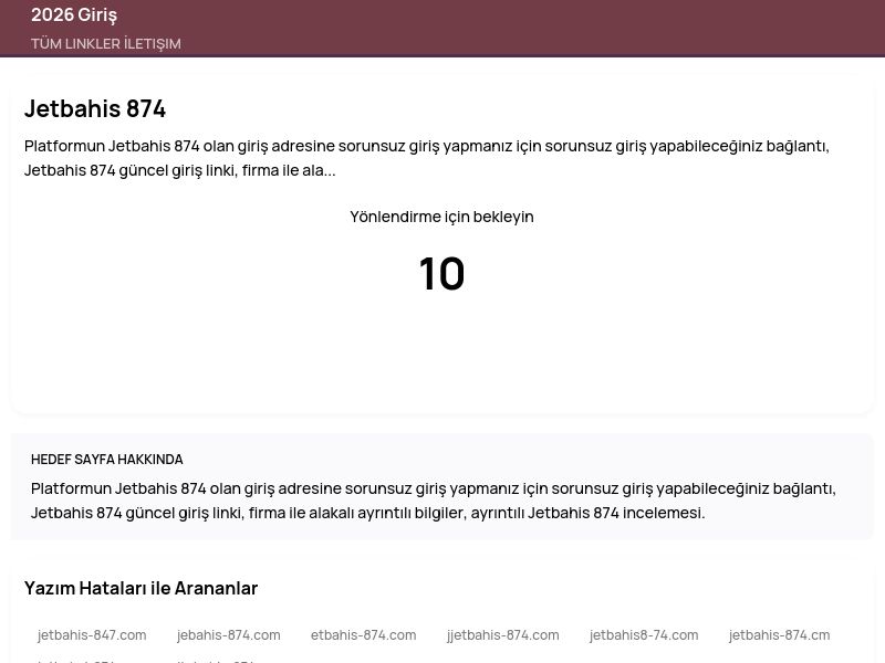 Jetbahis 874 - 2026 Giriş - Ekran Görüntüsü
