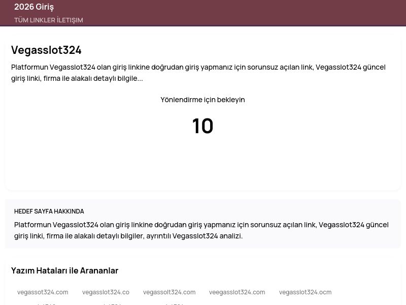 Vegasslot324 - 2026 Giriş - Ekran Görüntüsü