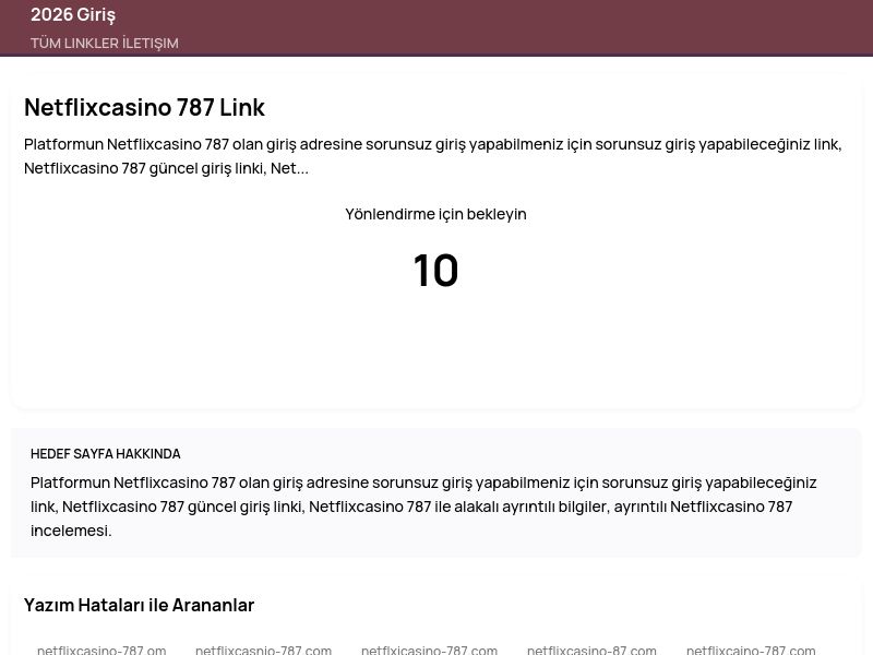 Netflixcasino 787 Link - 2026 Giriş - Ekran Görüntüsü