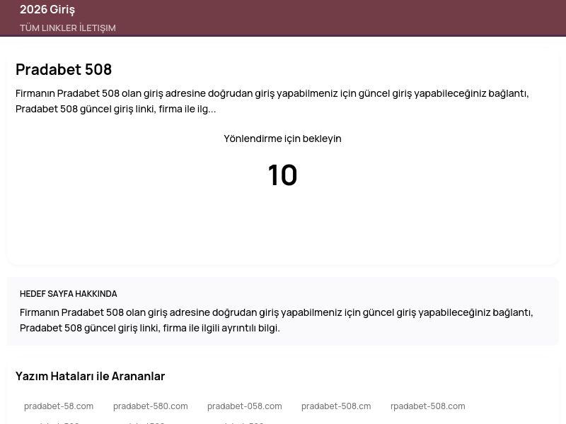 Pradabet 508 - 2026 Giriş - Ekran Görüntüsü